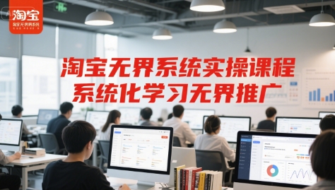 淘宝无界系统实操课程，系统化学习无界推广-hl998