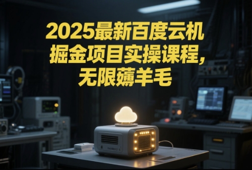 2025最新百度云机掘金项目实操课程单窗口保底5-10元月收益单窗口150+【揭秘】-hl998