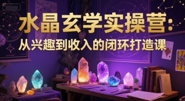 水晶玄学实操营：从兴趣到收入的闭环打造课-hl998