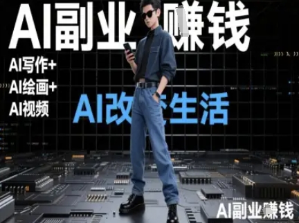 AI改变生活(Ai写作+AI绘画+Ai视频)，AI副业挣钱-hl998