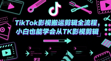 TikTok影视搬运剪辑全流程，小白也能学会从TK影视剪辑-hl998