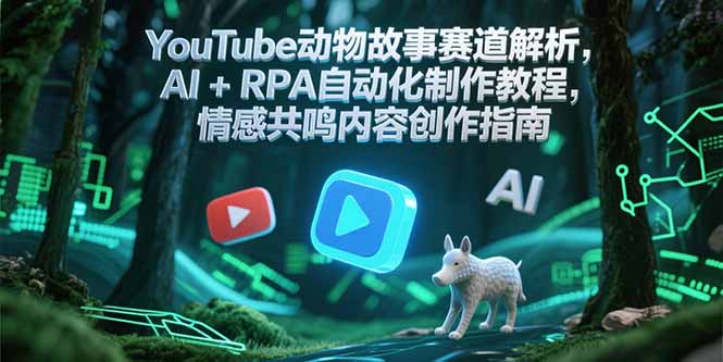 YouTube动物故事赛道解析，AI+RPA自动化制作教程，情感共鸣内容创作指南-hl998