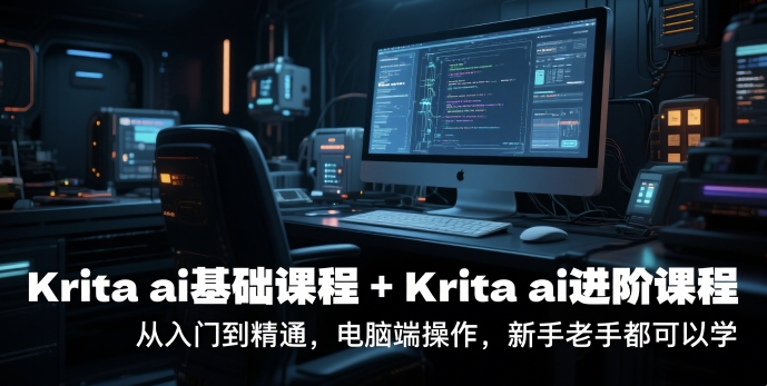 krita ai基础课程+Krita ai进阶课程，从入门到精通，电脑端操作，新手老手都可以学-hl998
