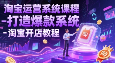 淘宝运营系统课程-打造爆款系统-淘宝开店教程-hl998