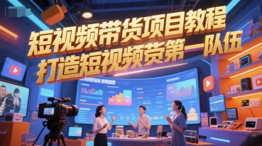 短视频带货项目教程，打造短视频带货第一队伍-hl998