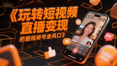 玩转短视频直播变现，把握视频号金风口-hl998