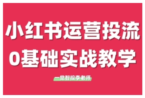 小红书运营投流，小红书广告投放从0到1的实战课，学完即可开始投放(更新)-hl998
