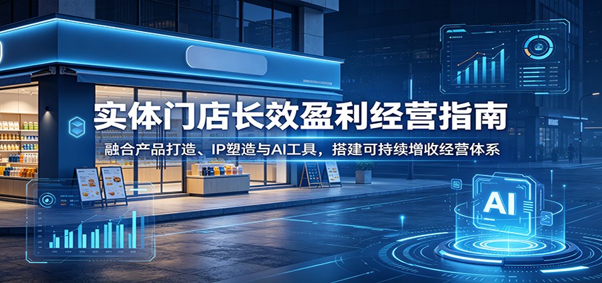 实体门店长效盈利经营指南：融合产品打造、IP塑造与AI工具，搭建可持续增收经营体系-hl998