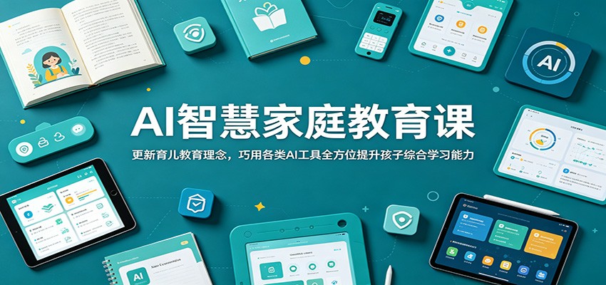 AI智慧家庭教育课：更新育儿教育理念，巧用各类AI工具全方位提升孩子综合学习能力-hl998