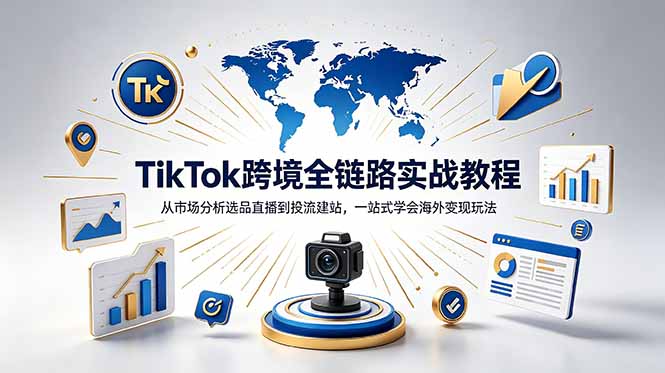 TikTok+独立站跨境基础全套教程，拆解平台盈利逻辑，新手从零跑通变现全流程-hl998