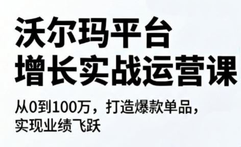 沃尔玛平台增长的实战运营课-hl998