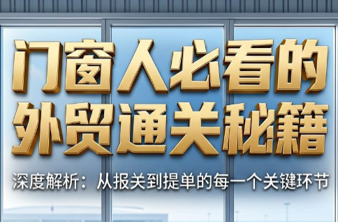 曾老师·门窗人必看的外贸通关秘籍-hl998