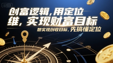 创富逻辑，用定位思维实现财富目标，想实现创收目标，先搞懂定位-hl998