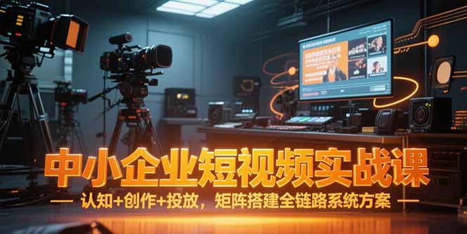中小企业短视频实战课，认知+创作+投放，矩阵搭建全链路系统方案-hl998