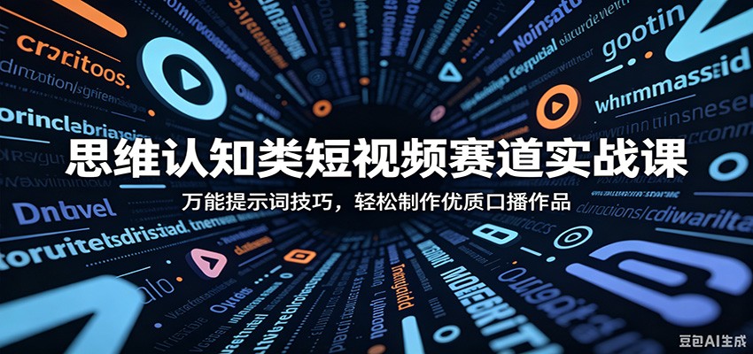 思维认知类短视频赛道实战课：万能提示词技巧，轻松制作优质口播作品-hl998