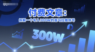 付费文章：拆解一个年入300W的喜马拉雅账号-hl998