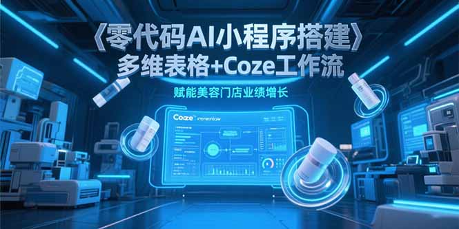 零代码AI小程序搭建，多维表格+Coze工作流，赋能美容门店业绩增长-hl998