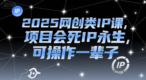 2025网创类IP课，项目会死IP永生，可操作一辈子-hl998