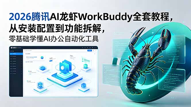 2026腾讯AI龙虾WorkBuddy全套教程，从安装配置到功能拆解，零基础学懂AI办公自动化工具-hl998
