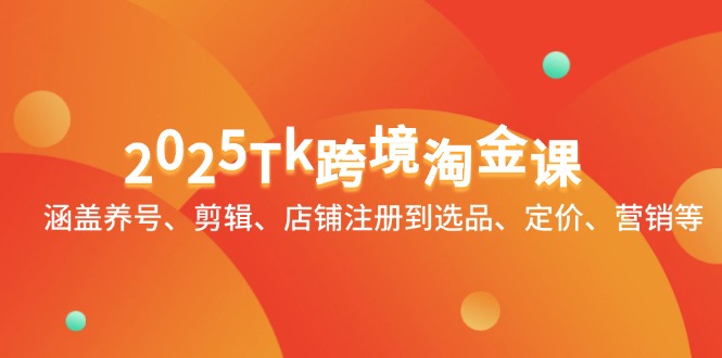 2025Tk跨境淘金课：涵盖养号、剪辑、店铺注册到选品、定价、营销等-hl998