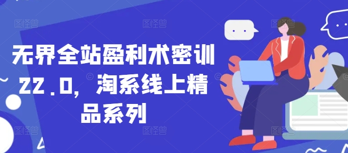 无界全站盈利术密训22.0，淘系线上精品系列-hl998