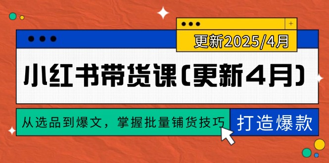 小红书带货课(更新4月-hl998