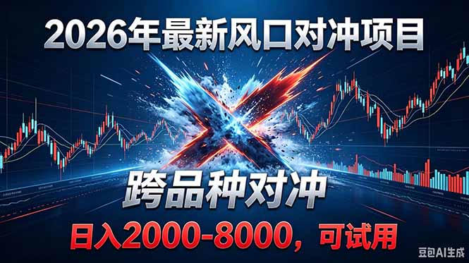 2026创业新风口！最新对冲！跨品种对冲！日收益2000-6000+-hl998