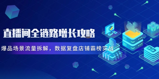 直播间全链路增长攻略，爆品场景流量拆解，数据复盘店铺霸榜实战-hl998