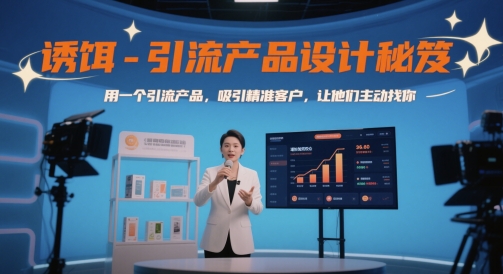 诱饵-引流产品设计秘笈，用一个引流产品，吸引精准客户，让他们主动找你-hl998