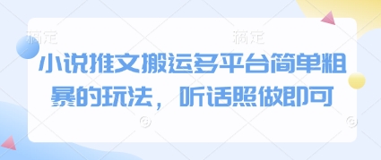小说推文搬运多平台简单粗暴的玩法，听话照做即可-hl998