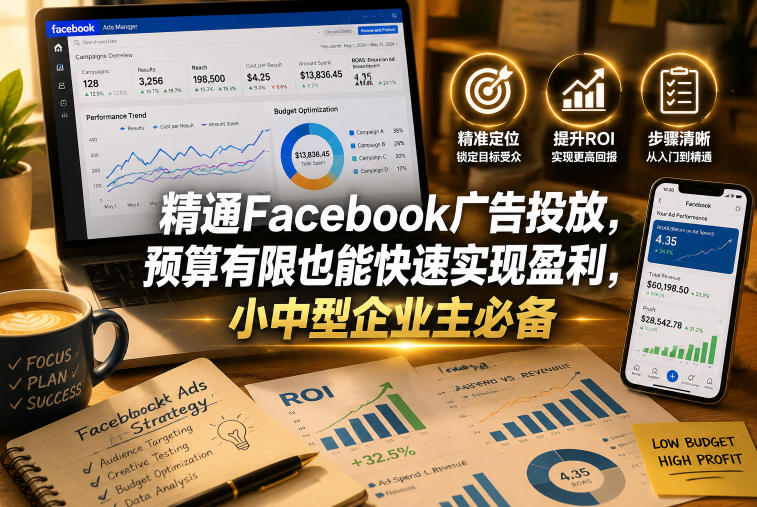 精通Facebook广告投放，预算有限也能快速实现盈利，小中型企业主必备【原创双语字幕】-hl998