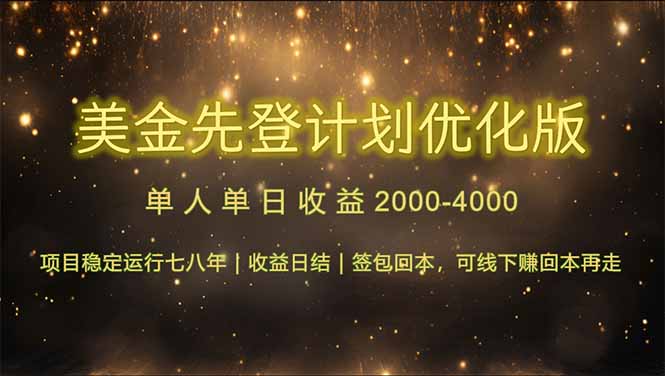 连续7-8年创单日收益冠军项目，日收益$600-1200-hl998