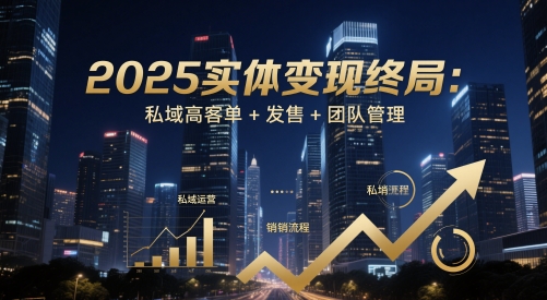 2025实体变现终局：私域高客单+发售+团队管理-hl998