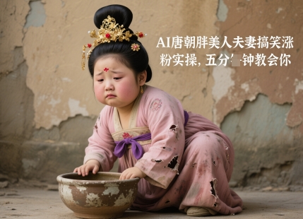 AI唐朝胖美人夫妻搞笑涨粉实操，五分钟教会你-hl998