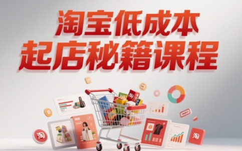 淘宝低成本起店系统课，助你快速起店，实现弯道超车-hl998