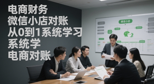 电商财务微信小店对账，从0到1系统学习电商对账-hl998