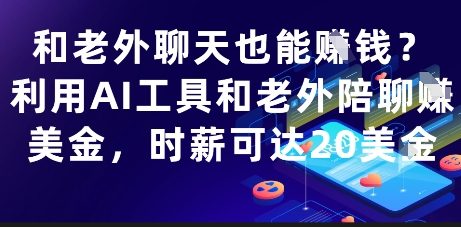 和老外聊天也能挣钱？利用AI工具和老外陪聊挣美金，时薪可达20刀-hl998