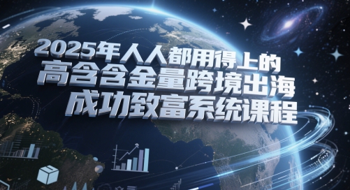 2025年人人都用得上的高含金量跨境出海成功致富系统课程-hl998