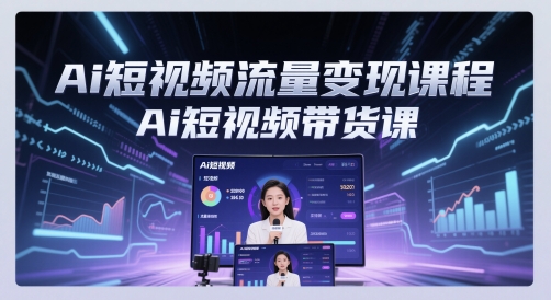 Ai短视频流量变现课程，Ai短视频带货课-hl998