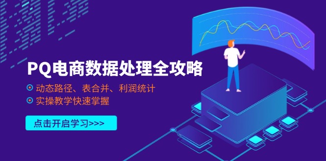 PQ电商数据处理全攻略，动态路径、表合并、利润统计，实操教学快速掌握-hl998