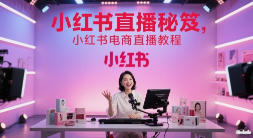 小红书直播秘笈，小红书电商直播教程-hl998