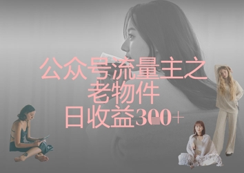 公众号流量主之老物件日收益300+-hl998