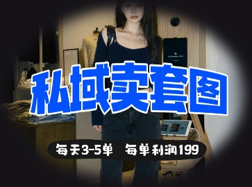 私域卖套图每天3-5单，每单利润99-hl998