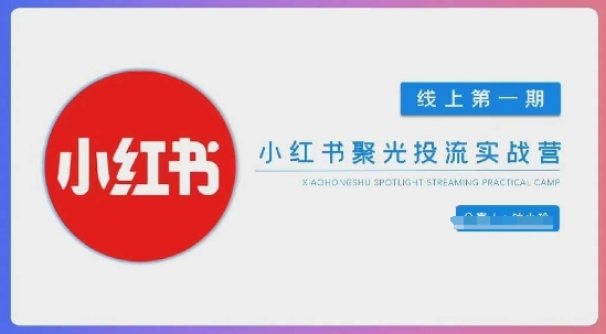 小红书聚光陪跑第一期，教你从0到1玩转小红书聚光投流，搭建小红书付费投流团队，更快的见到效果-hl998