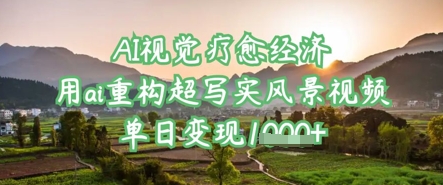 AI视觉疗愈经济：用ai重构超写实风景视频，单日变现多张-hl998