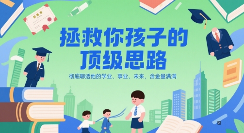 付费文章：拯救你孩子的顶级思路，彻底聊透他的学业、事业、未来，含金量满满-hl998