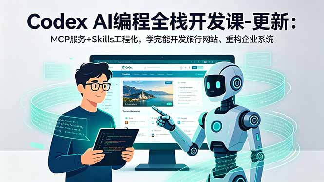 Codex AI编程全栈开发课-更新：MCP服务+Skills工程化，学完能开发旅行网站、重构企业系统-hl998
