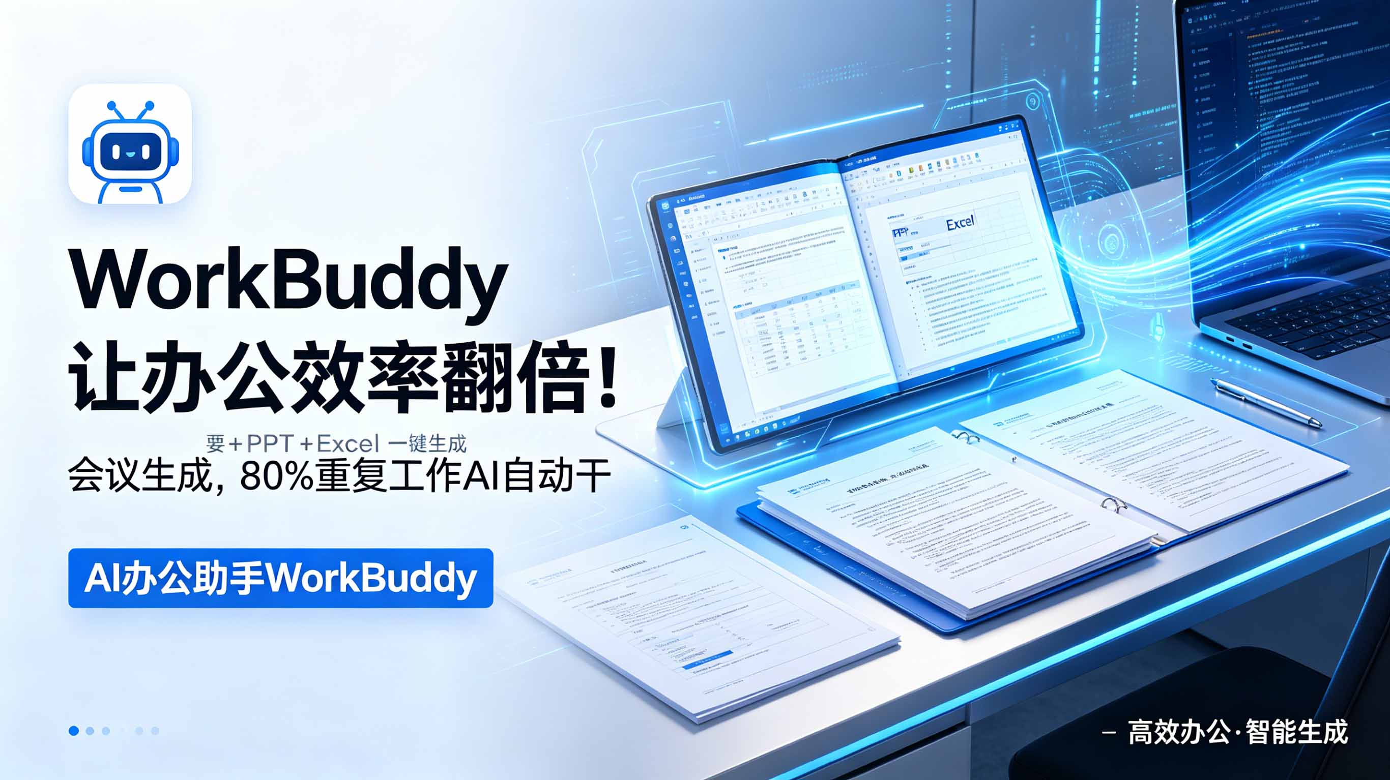 WorkBuddy让办公效率翻倍！会议纪要+PPT+Excel一键生成，80%重复工作AI自动干-hl998