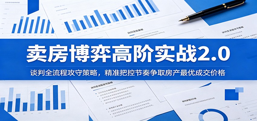 卖房博弈高阶实战2.0：谈判全流程攻守策略，精准把控节奏争取房产最优成交价格-hl998