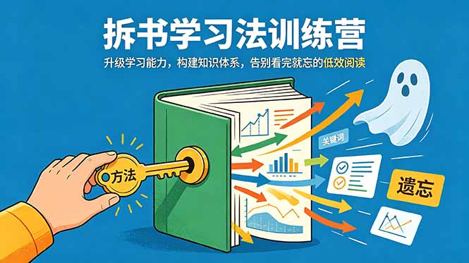 拆书学习法训练营，升级学习能力，构建知识体系，，告别看完就忘的低效阅读-hl998